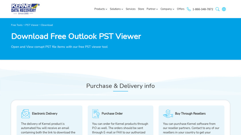 Kernel Outlook PST Viewer Landing Page