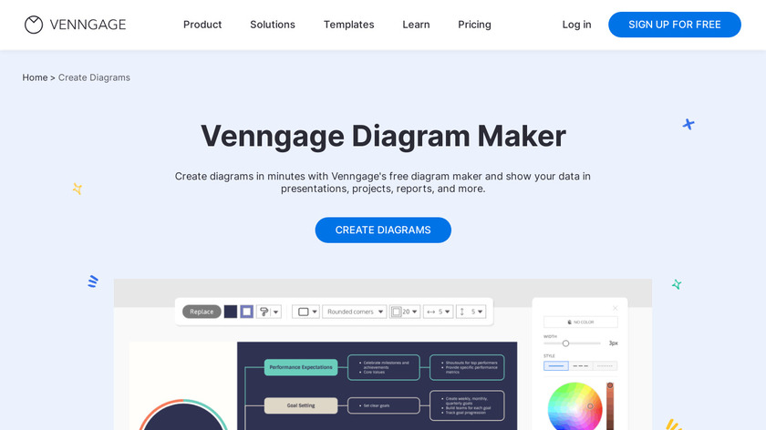 Venngage Diagram Maker Landing Page