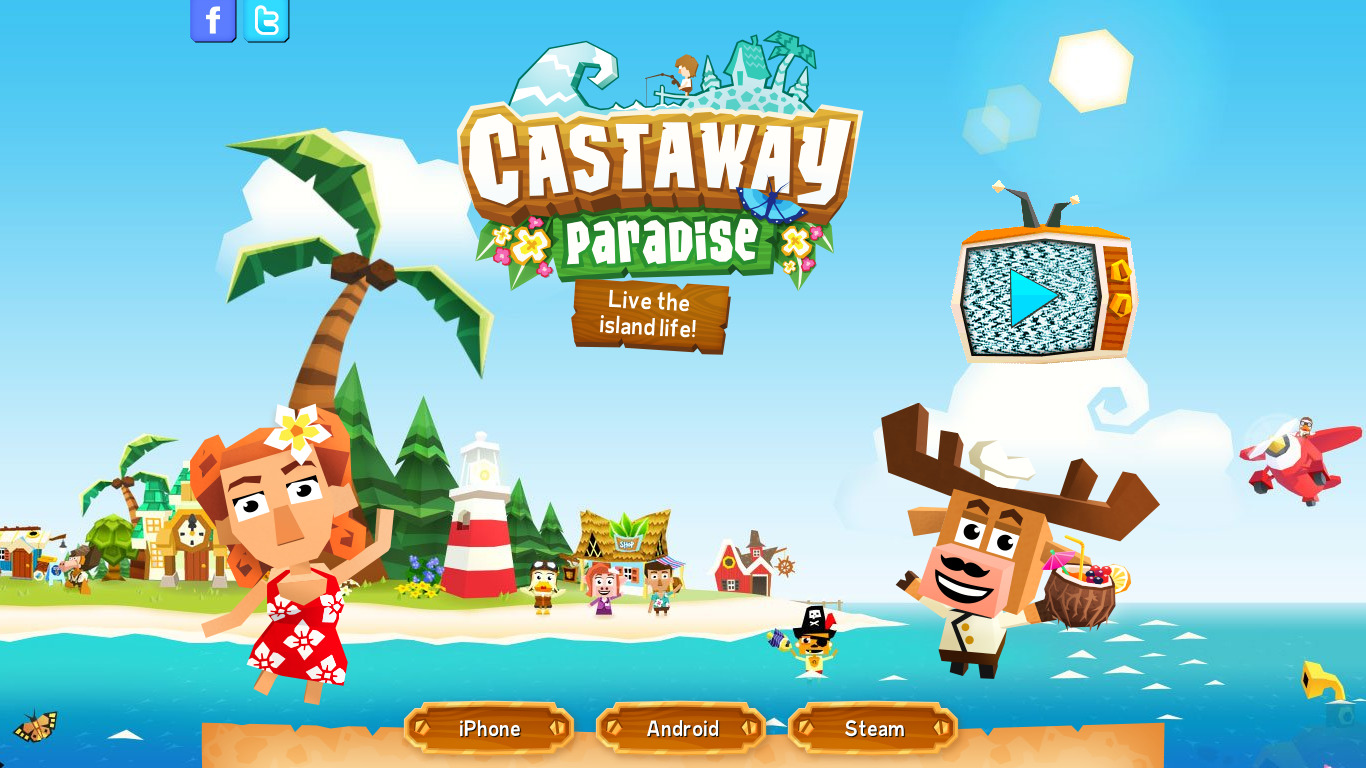 Castaway Paradise Landing page