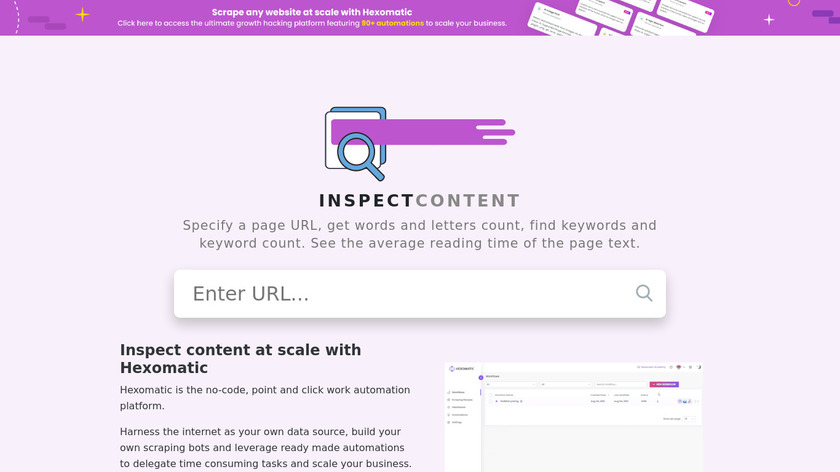 InspectContent Landing Page