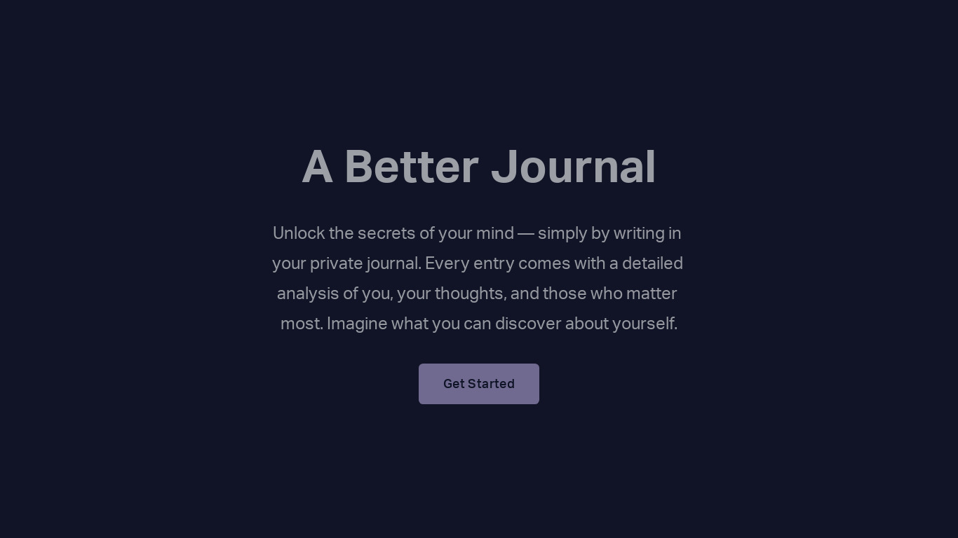 Think Smart Journal Landing page