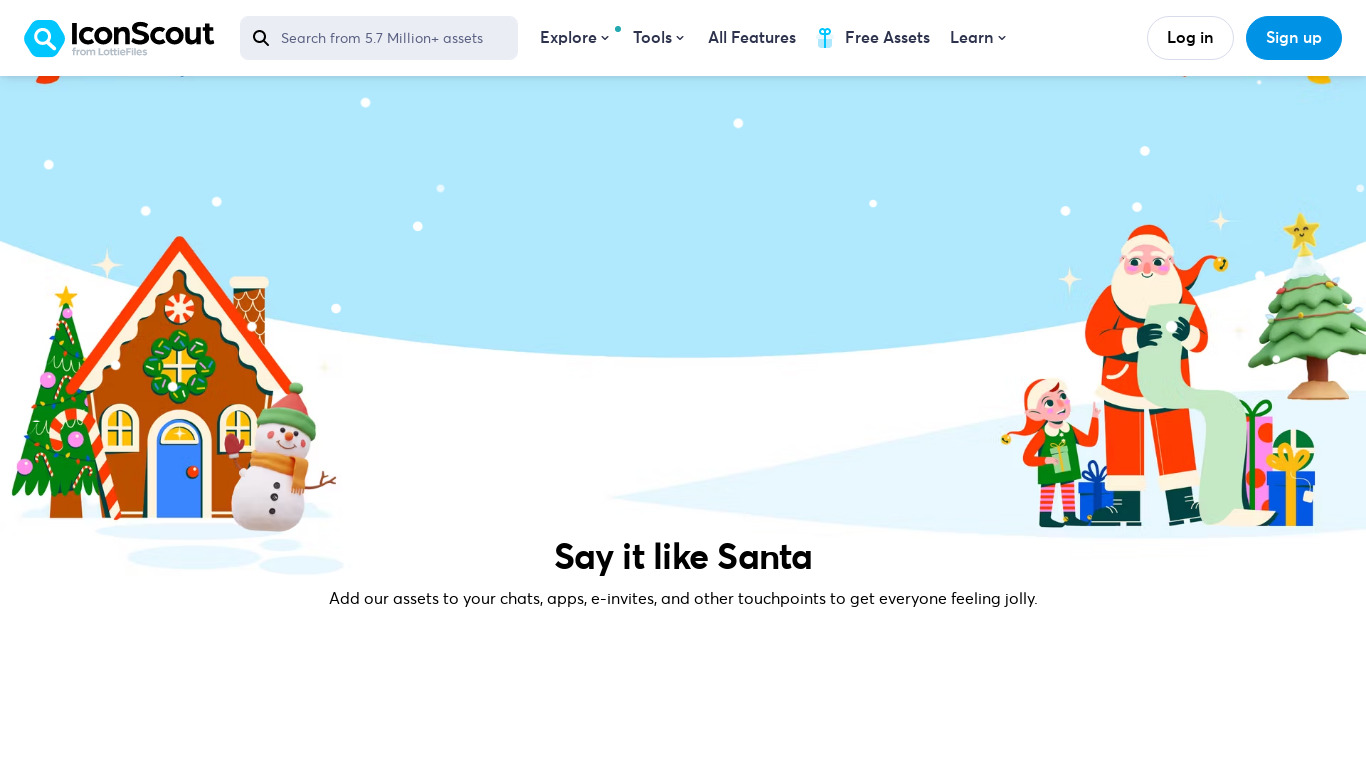 Merry Christmas Design Assets Landing page