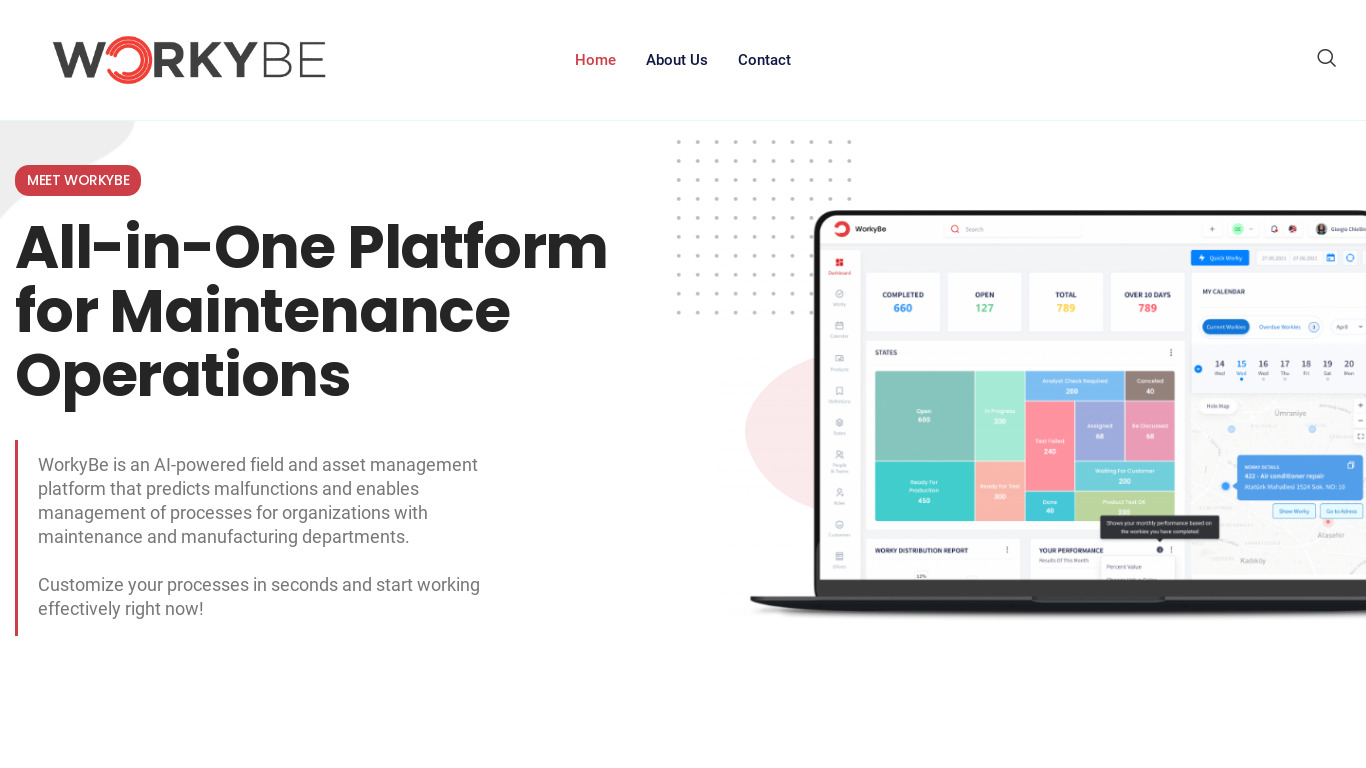 WorkyBe Landing page