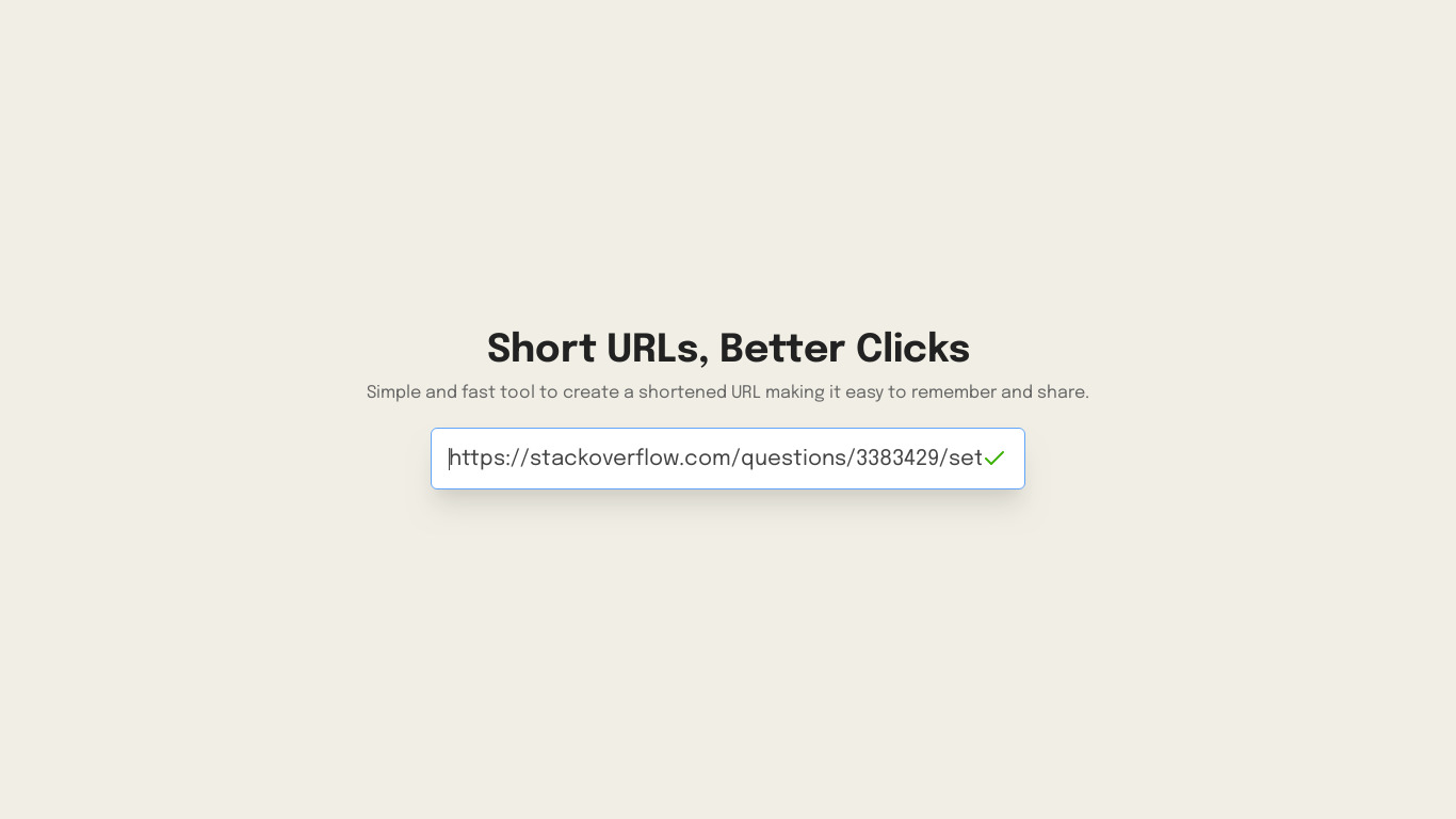 Fast URL Shortener Landing page