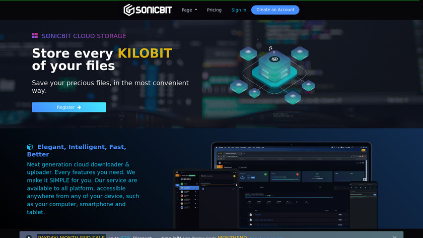 SonicBit Landing Page