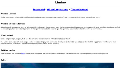 Limine screenshot