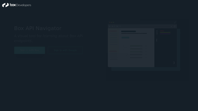 Box API Navigator Landing Page