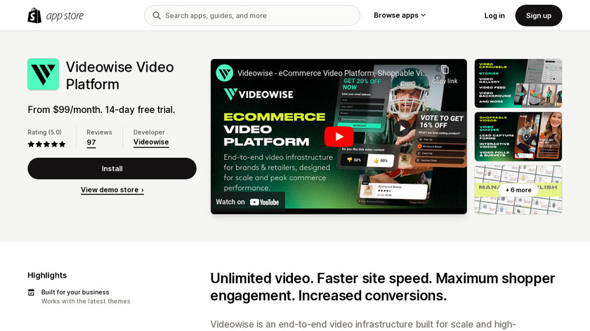 VideoWise Landing Page