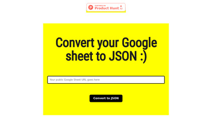 Google Sheet To JSON screenshot
