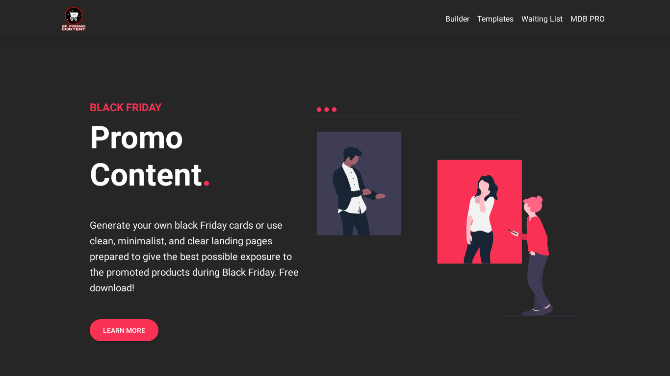 Black Friday Content Landing page