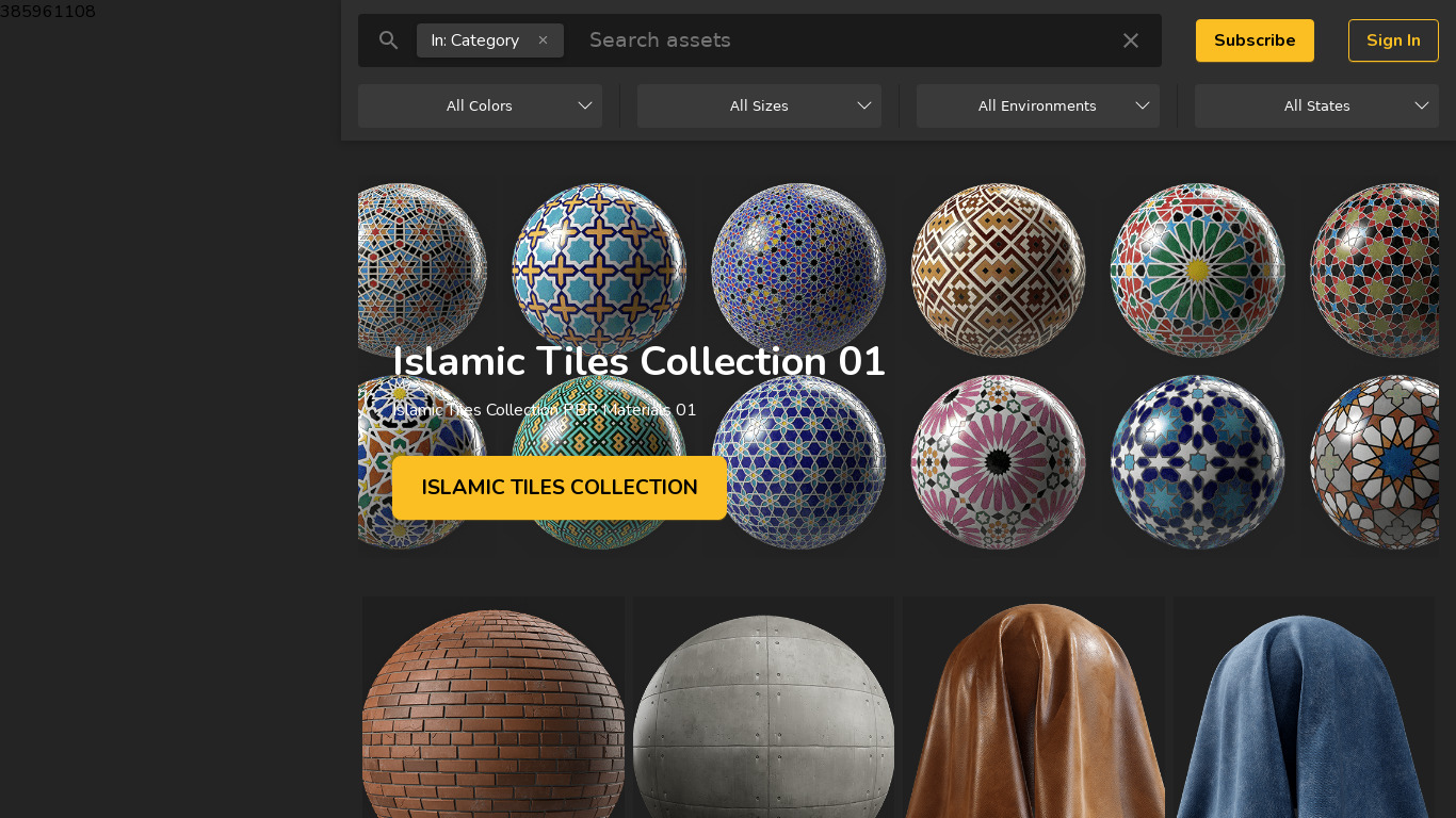 Seamless PBR Textures Landing page