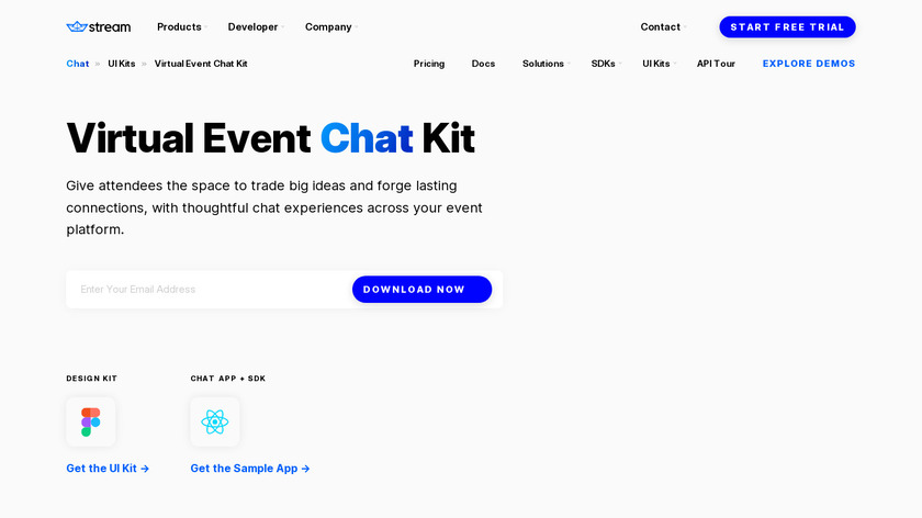 Virtual Event Chat Kit Landing Page
