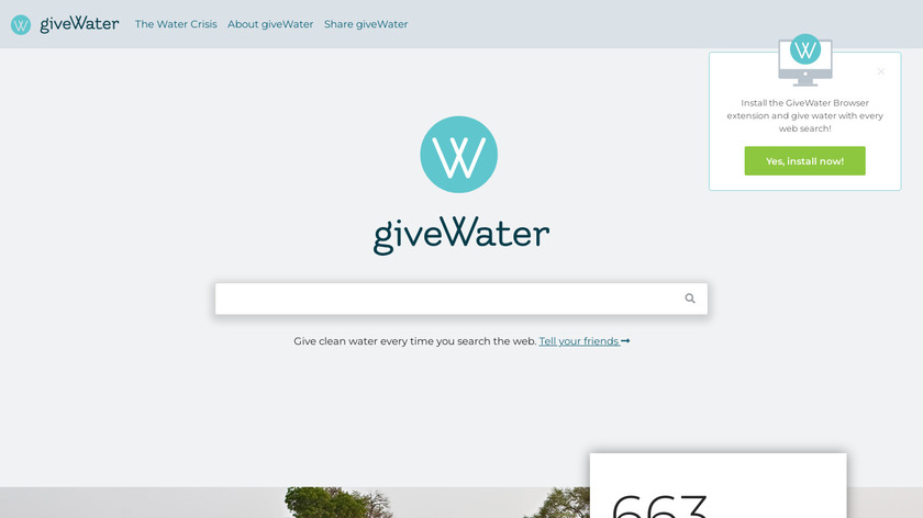 giveWater Landing Page