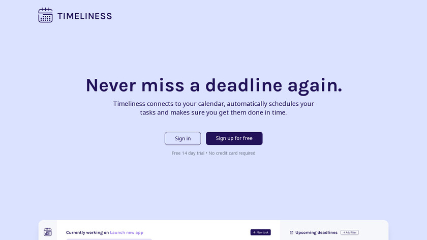 Timeliness Landing Page