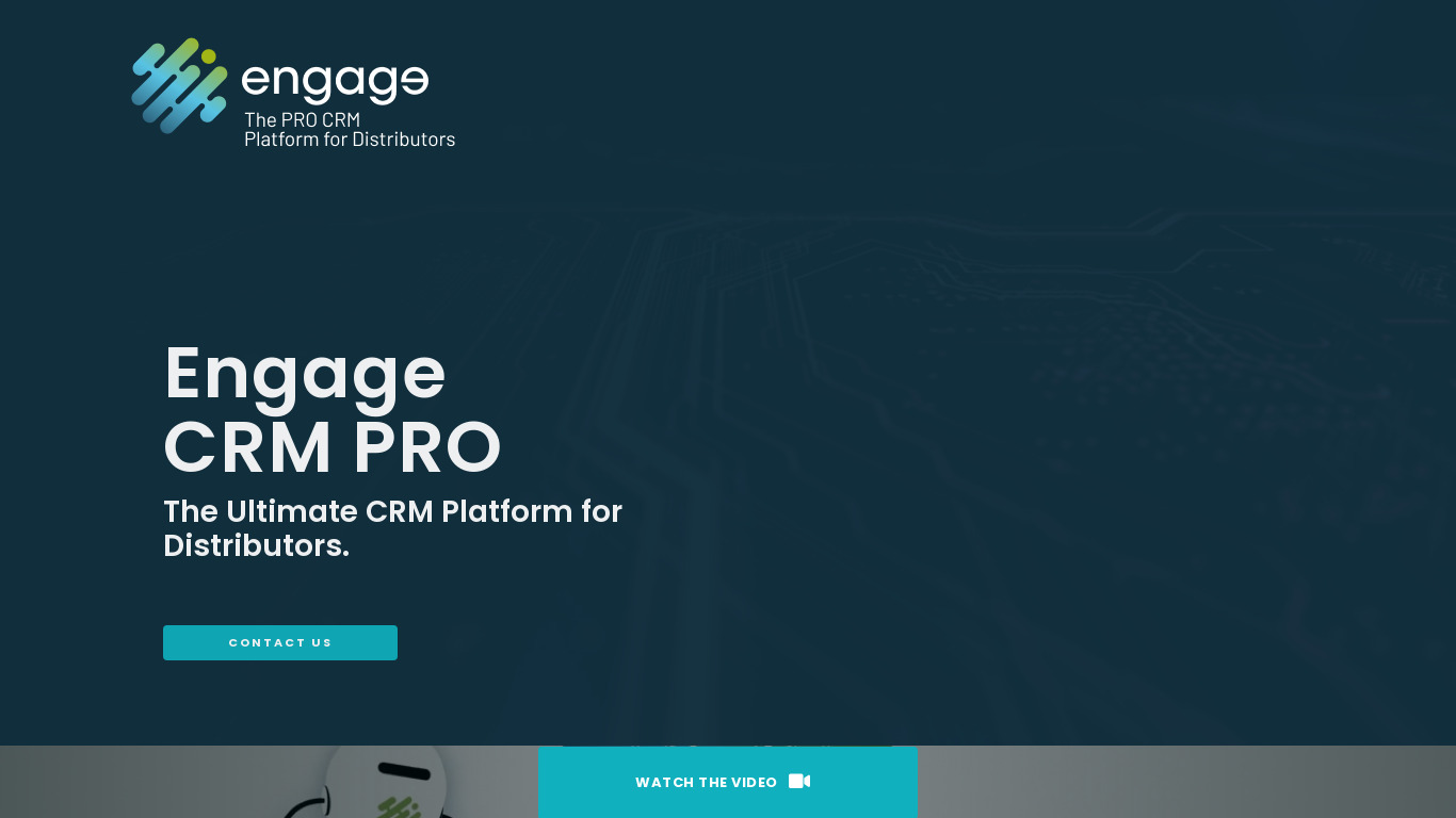 Engage CRM PRO Landing page