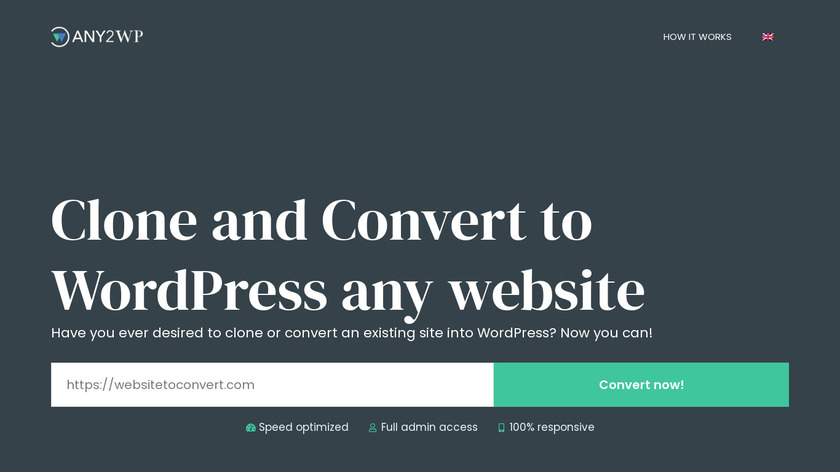 Any2WP Landing Page
