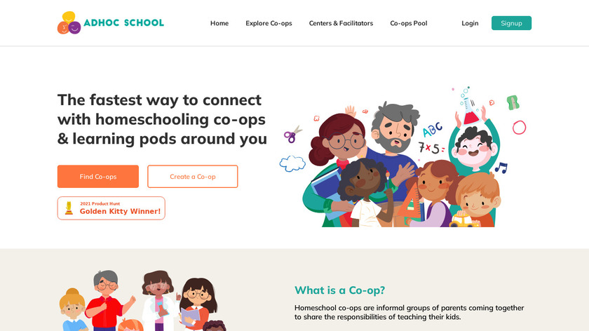 Adhoc School Landing Page