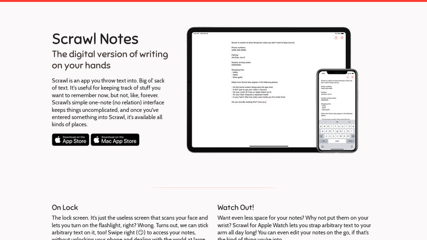 Scrawl Landing Page