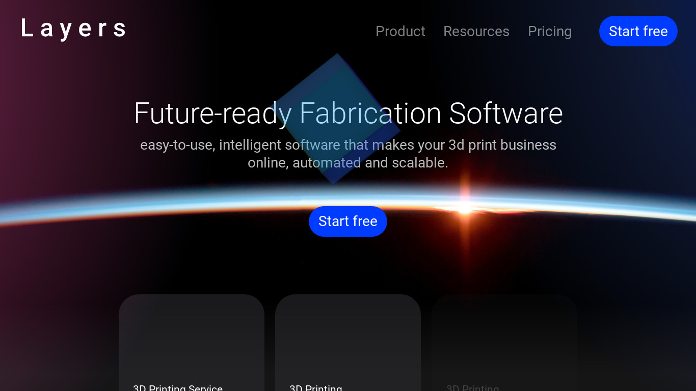 Layers.app Landing page