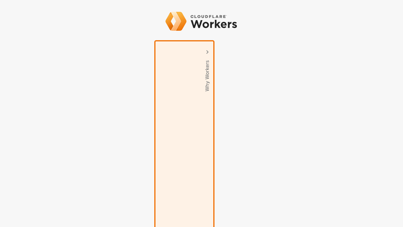 Deploy to Cloudflare Workers Landing page