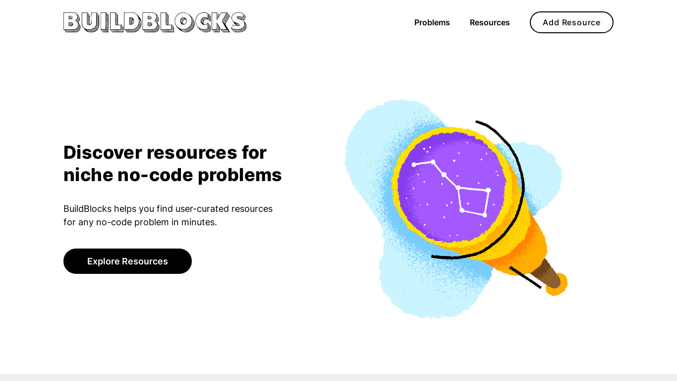 BuildBlocks Landing page