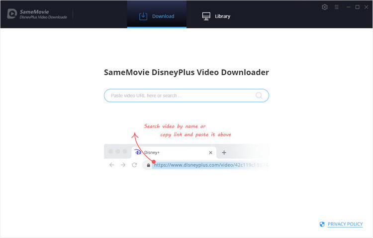 SameMovie DisneyPlus Video Downloader Landing page