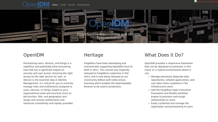 OpenIDM Landing Page