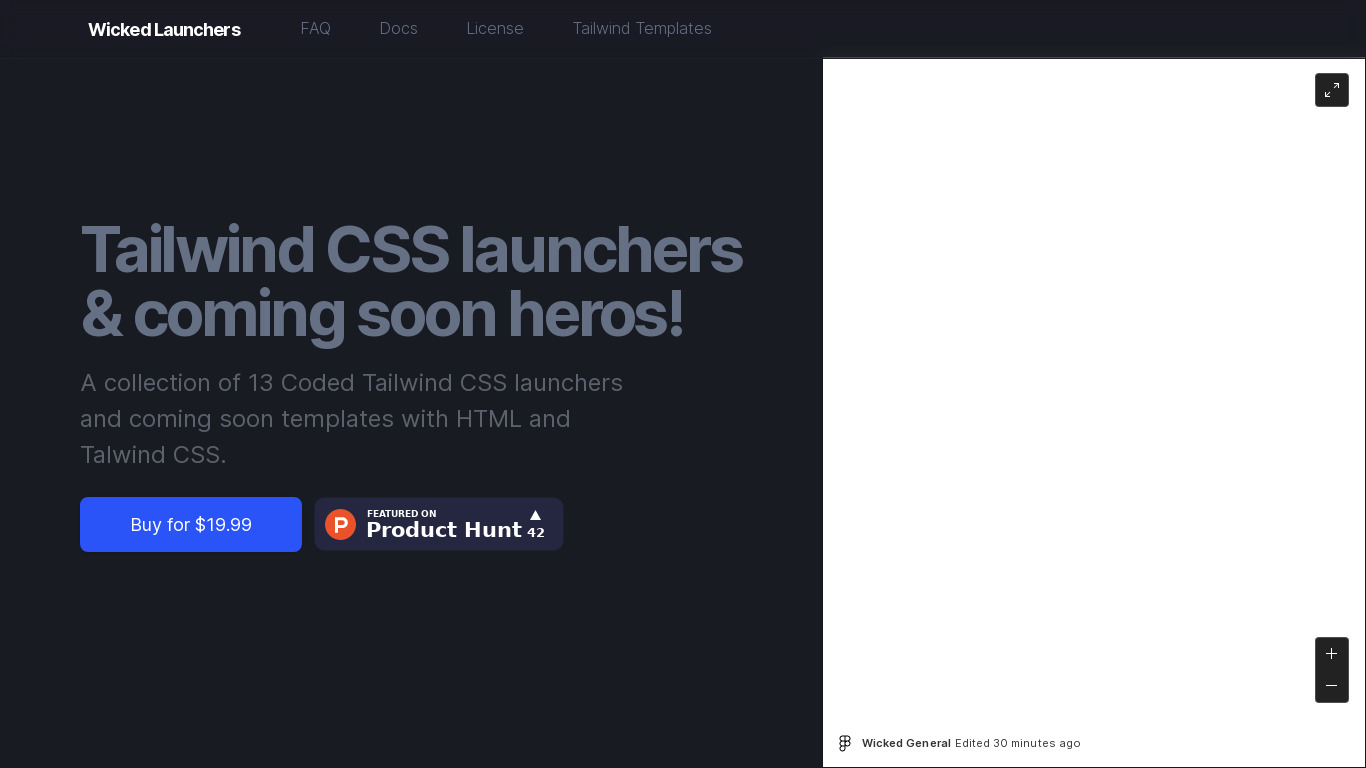 Wicked Launchers Landing page