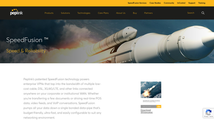 Peplink SpeedFusion Landing Page