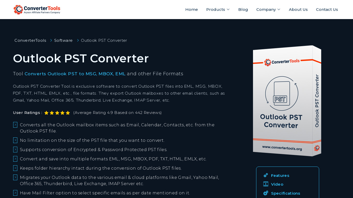PST converter Landing page