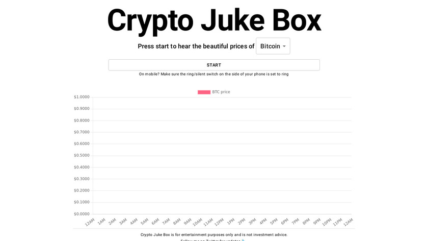 Crypto Juke Box Landing Page