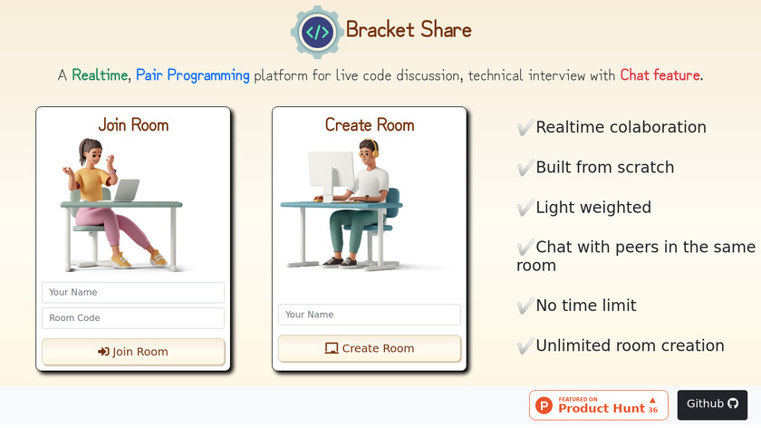 Bracket Share Landing Page