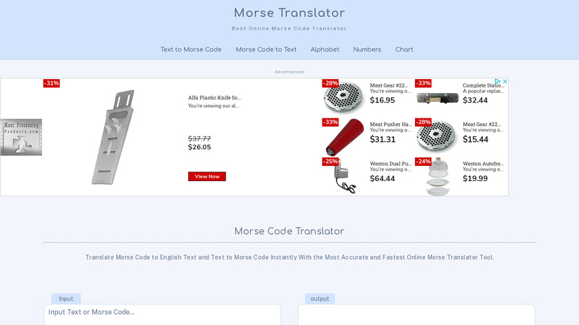Morse Translator Landing Page