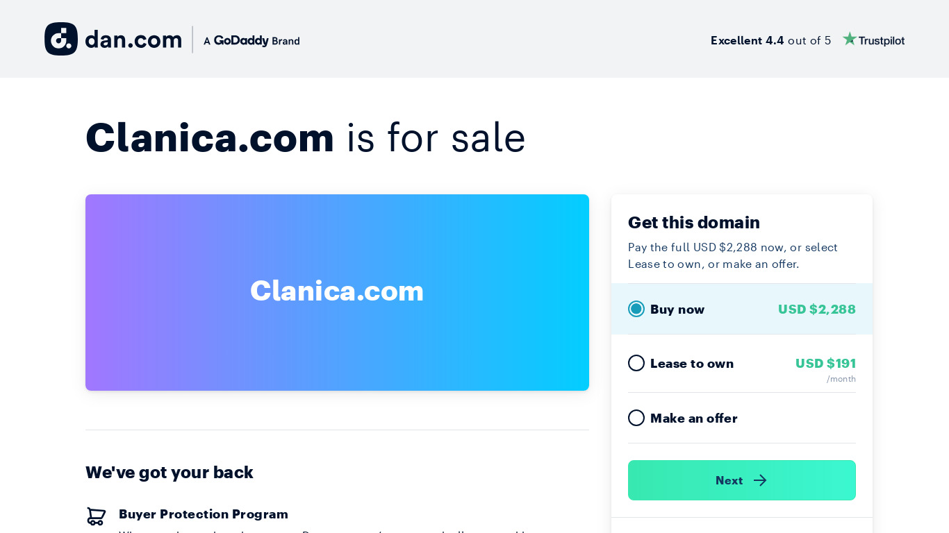 Clanica Landing page