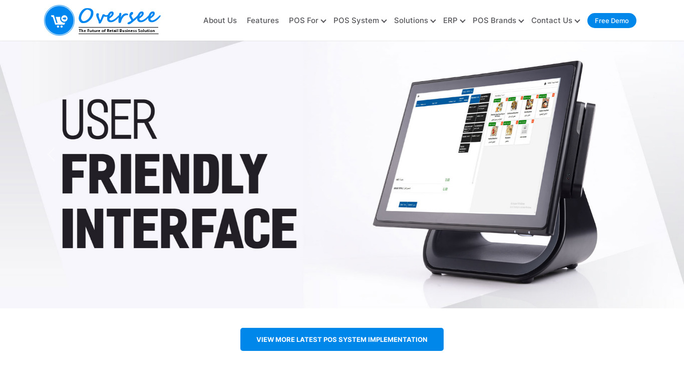 Oversee POS Landing page