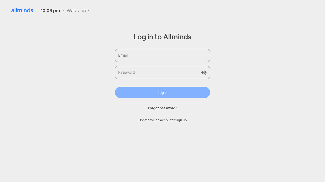 Allminds.io Landing page