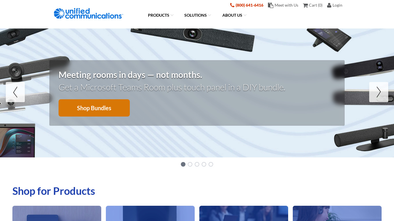 Unified Communications Landing page