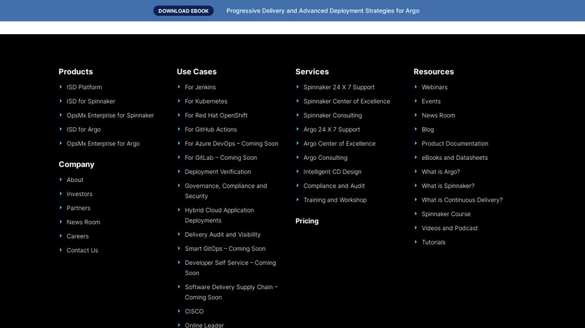 OpsMx Enterprise for Spinnaker Landing Page