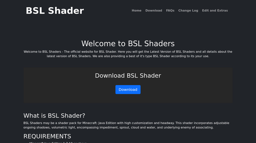 BSL Shaders Landing Page