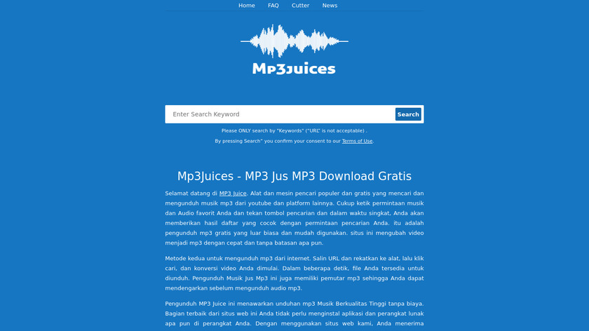 MP3Juicess Landing Page