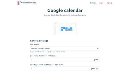 Google Calendar Sync by NotionExtensions screenshot