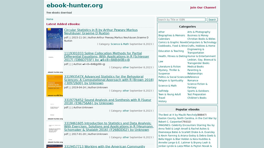eBook Hunter Landing Page