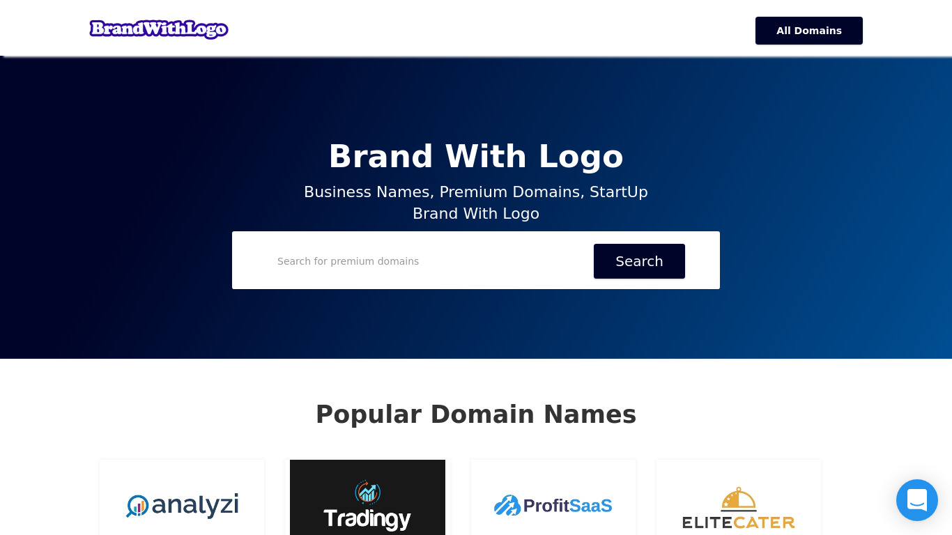 Brand With Logo Landing page