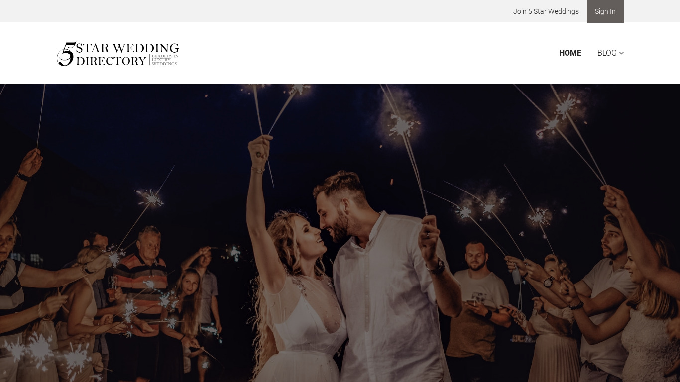 5 Star Wedding Directory Landing page