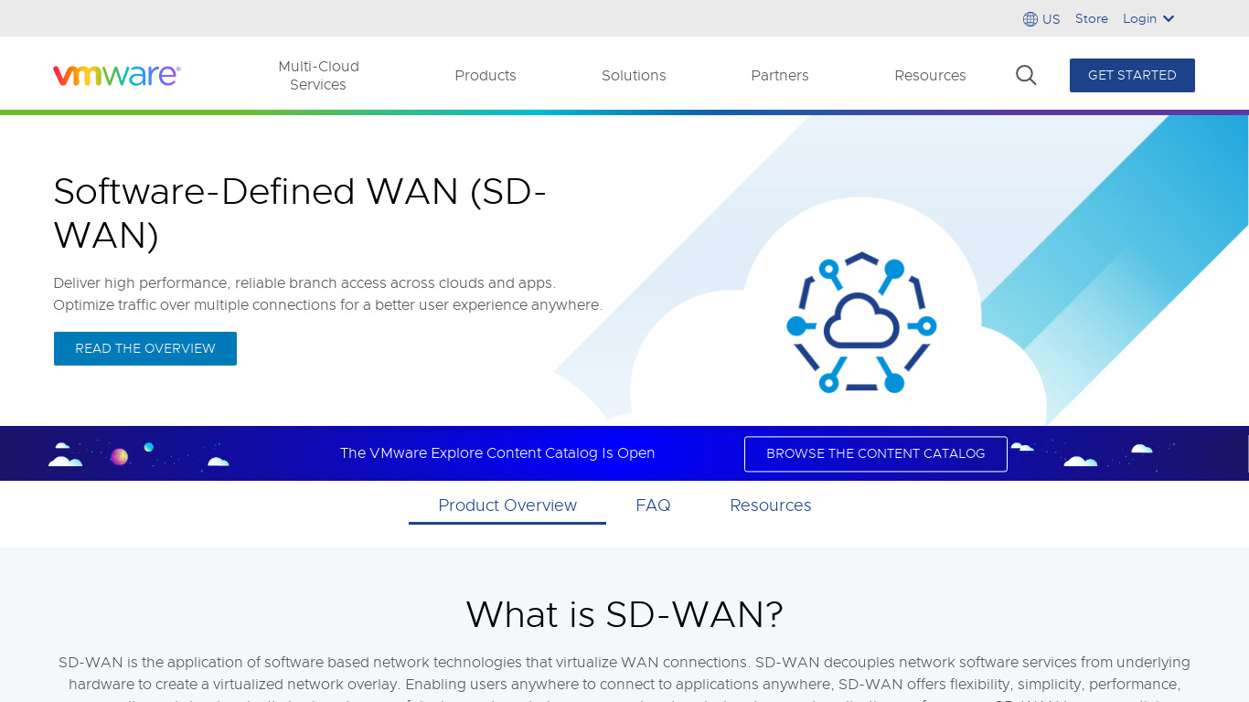 VMware SD-WAN Landing page