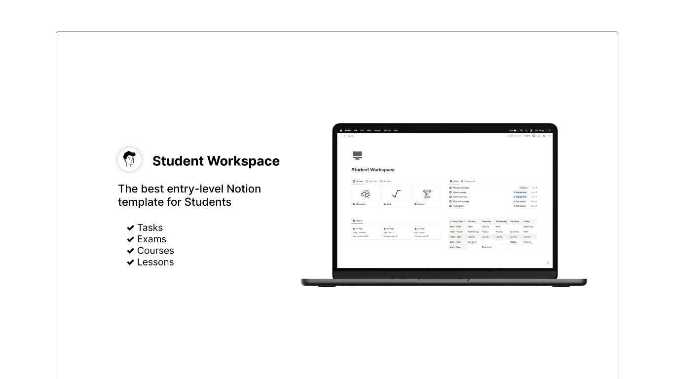 Student Dashboard Landing page