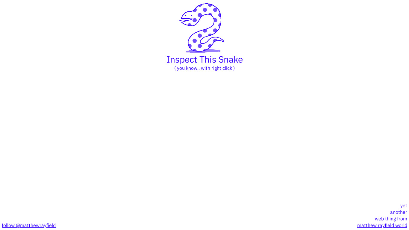 Inspect This Snake Landing page