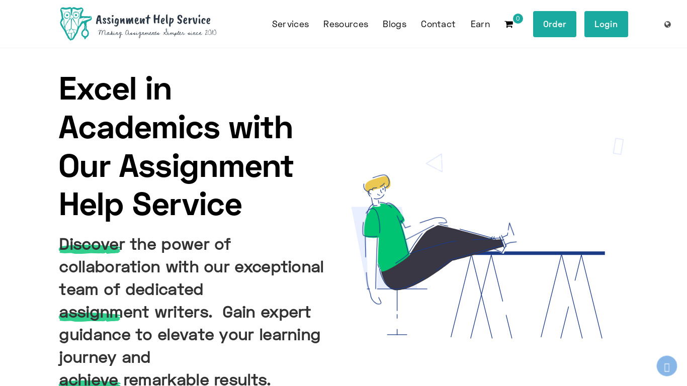 Assignment Help Service Landing page