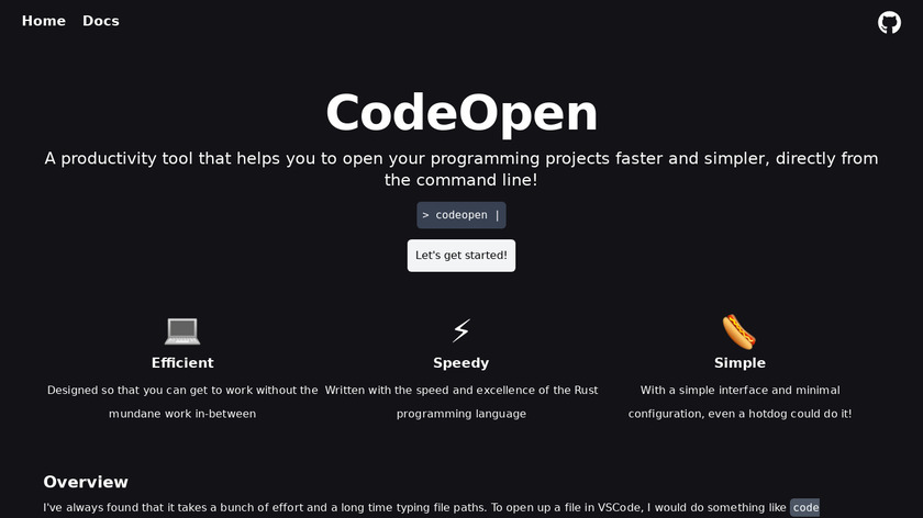 CodeOpen Landing Page