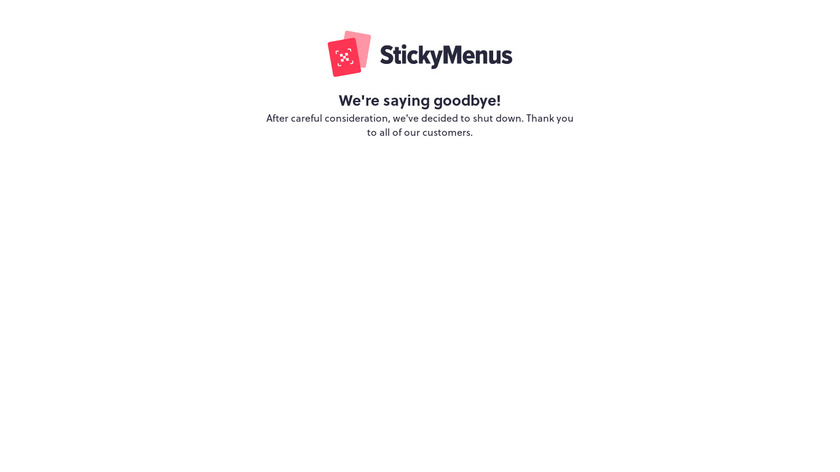 Sticky Menus Landing Page